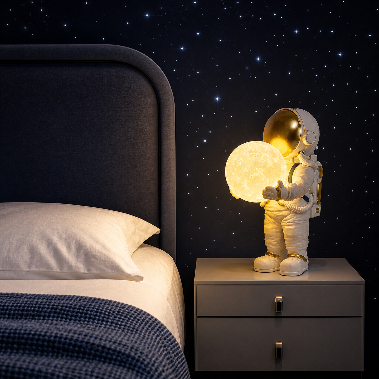🚀 Lámpara Astronauta con Altavoz Bluetooth ✨