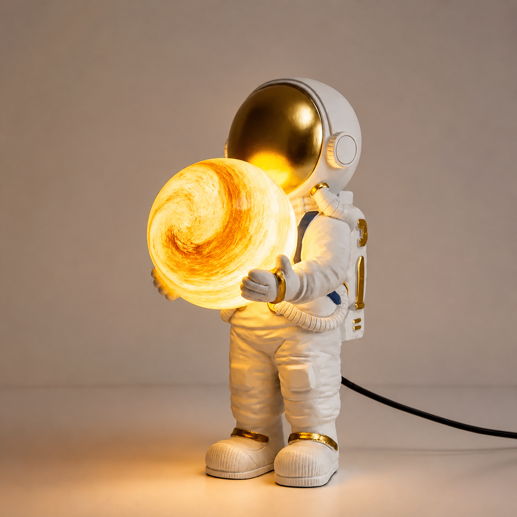 🚀 Lámpara Astronauta con Altavoz Bluetooth ✨
