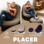 🛋️ Sofá Inflable con Reposapiés — Portátil para Casa, Playa y Camping