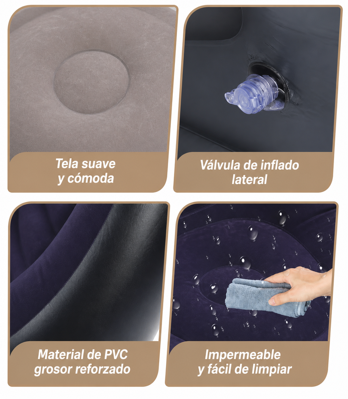 🛋️ Sofá Inflable con Reposapiés — Portátil para Casa, Playa y Camping