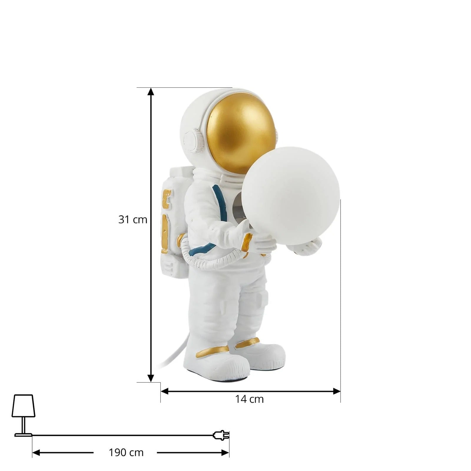 🚀 Lámpara Astronauta con Altavoz Bluetooth ✨